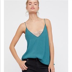 Free people deep v bandeau cami